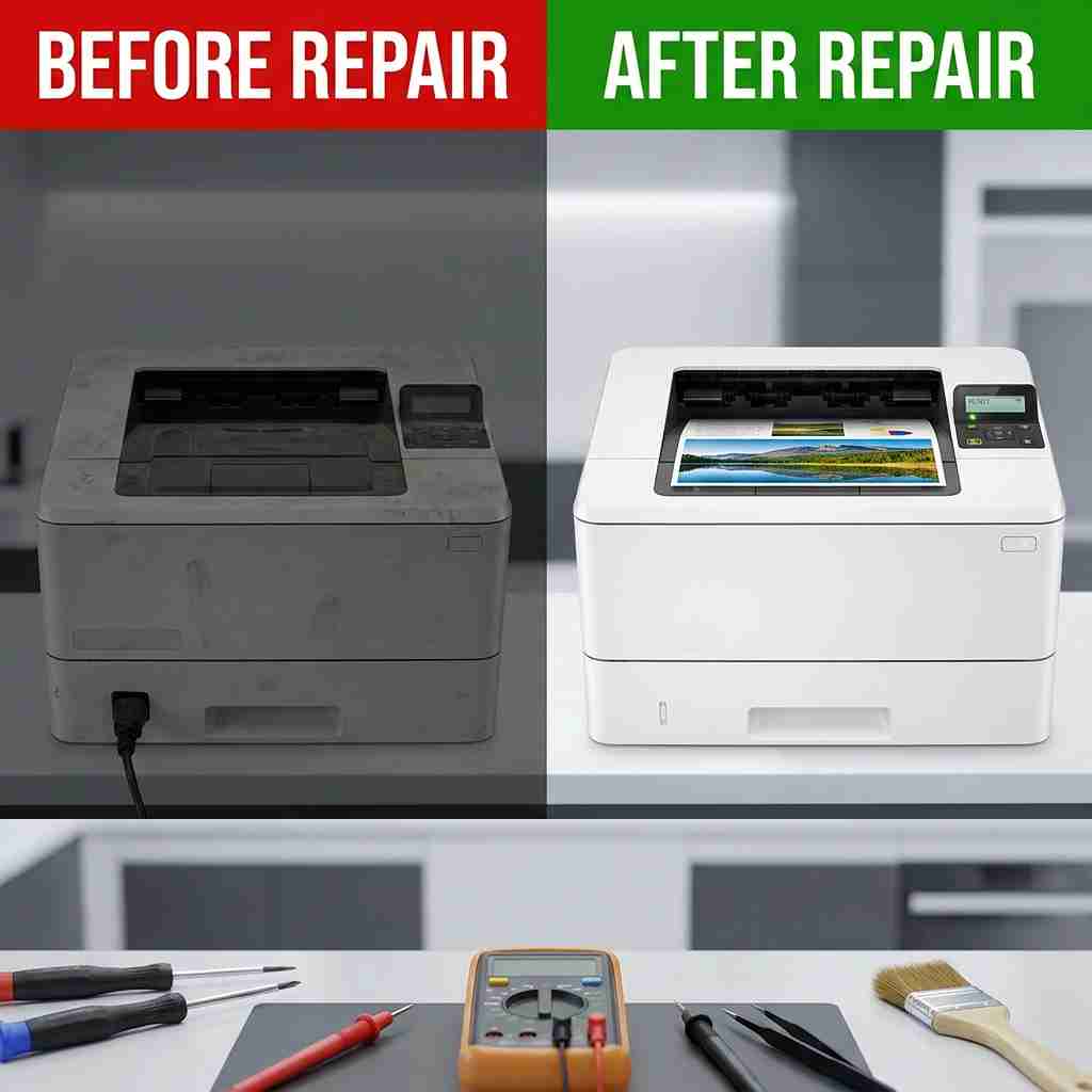 Xigox real repair result 1 — printer repair Mumbai