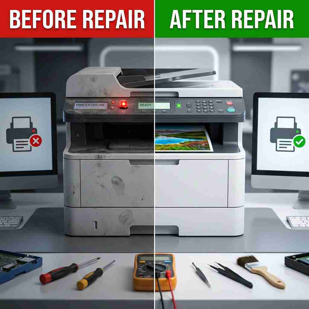 Xigox real repair result 10 — printer repair Mumbai